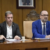 Pleno del Ayuntamiento de Ponferrada.  Iván Alonso y Marco Morala