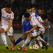 Último encuentro entre la Ponferradina y el Ourense que terminó con un un 2-1 a favor de los gallegos