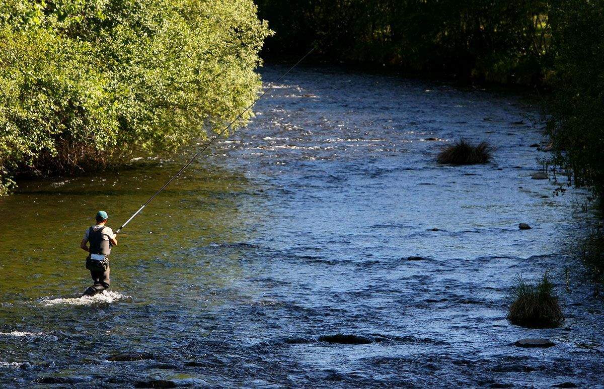 Pesca. Un hombre pescando Pesca. Un hombre pescando