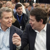 Feijóo, a Mañueco: "Te veo en forma, mejor que nunca, vas a volver a ser presidente" | Rubén Cacho (ICAL)