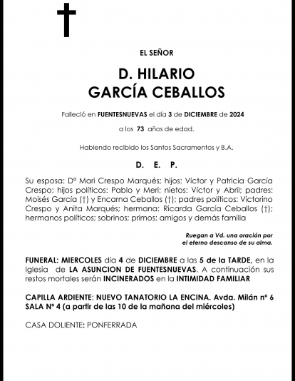 HILARIO GARCÍA CEBALLOS