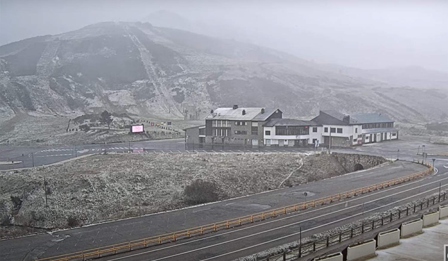 Nieve en la estación de San Isidro