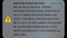 El Bierzo se despierta con el primer ‘pitido de alerta’ en los móviles de Protección Civil por “riesgo extremo de nevadas”