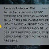 El Bierzo se despierta con el primer ‘pitido de alerta’ en los móviles de Protección Civil por “riesgo extremo de nevadas”