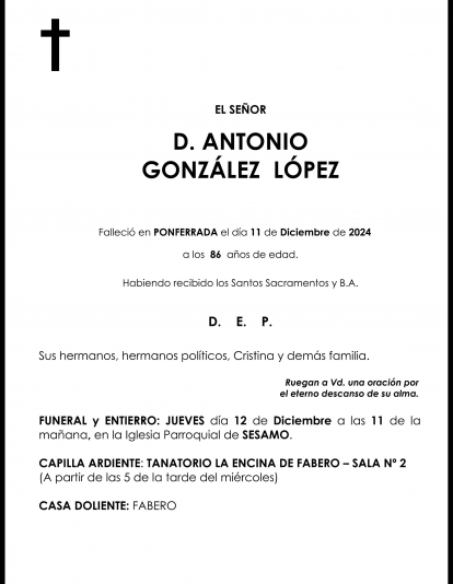 ANTONIO GONZALEZ LOPEZ