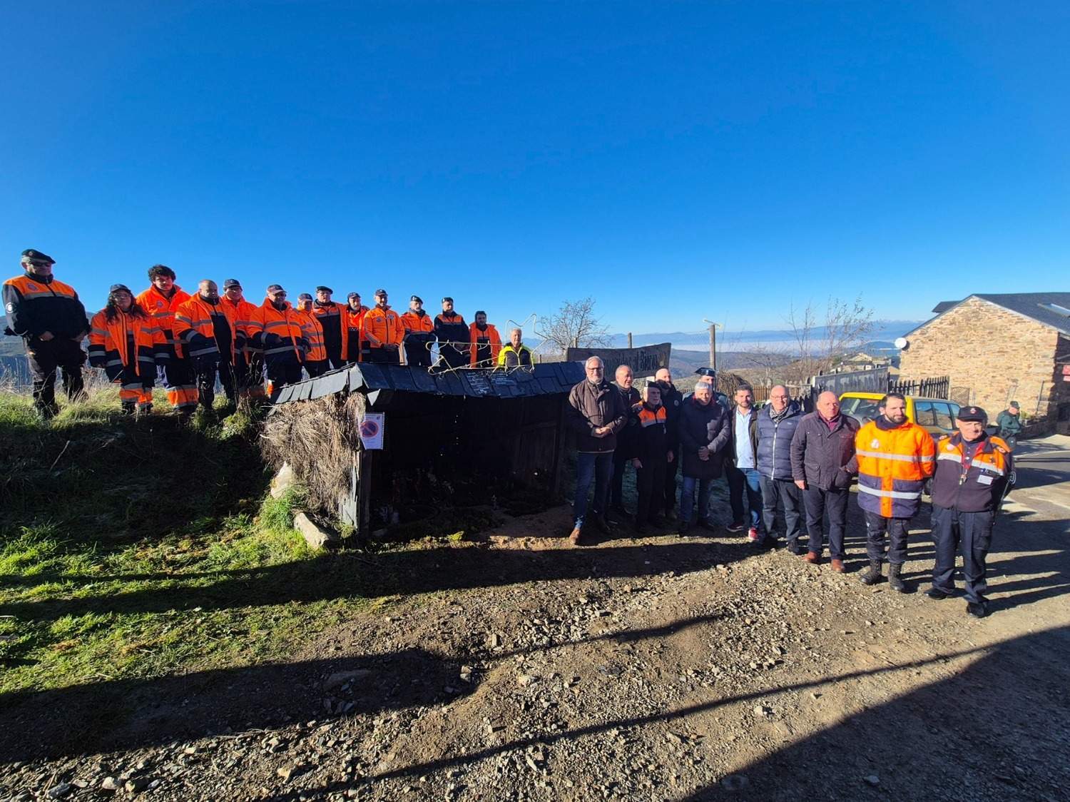 Inauguración del belén de Protección Civil en El Acebo