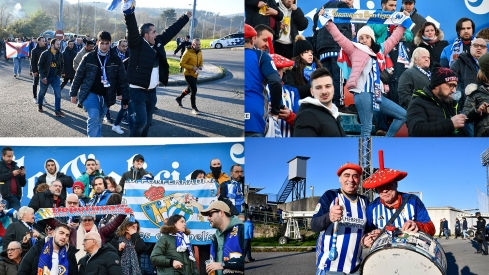 ÁLBUM DE FOTOS | Así ha desembarcado la afición de la Ponferradina en el Anxo Carro