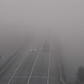 Niebla este sábado en la A 6 en El Bierzo.