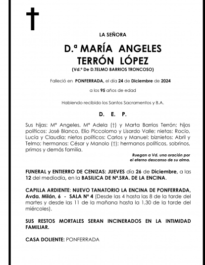 MARIA ANGELES TERRON LOPEZ