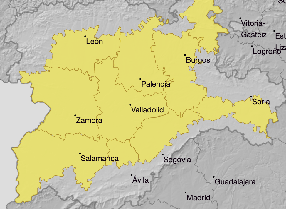 Aviso amarillo por niebla en CyL