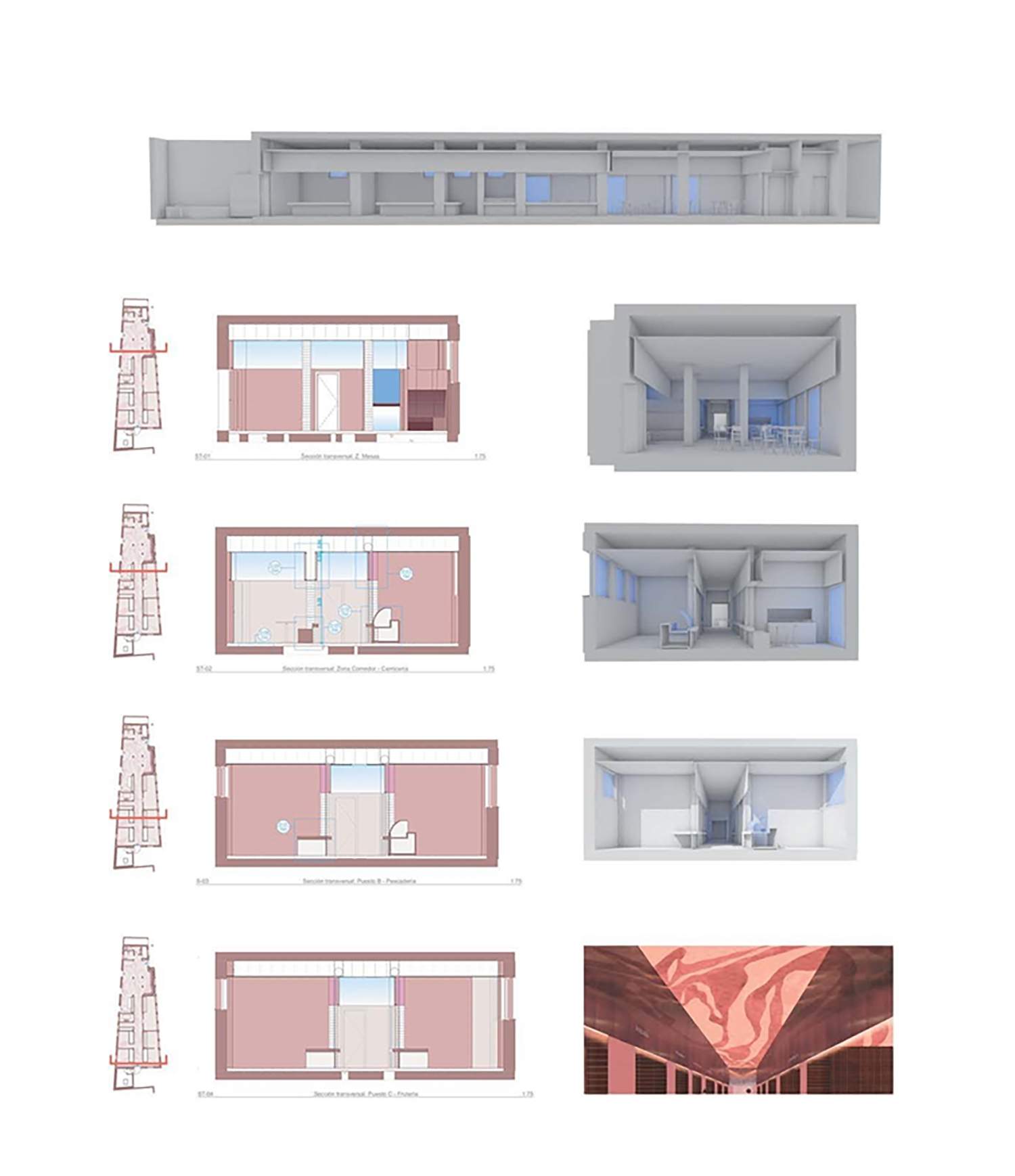Plano de la renovación del Mercado de Abastos de Fabero