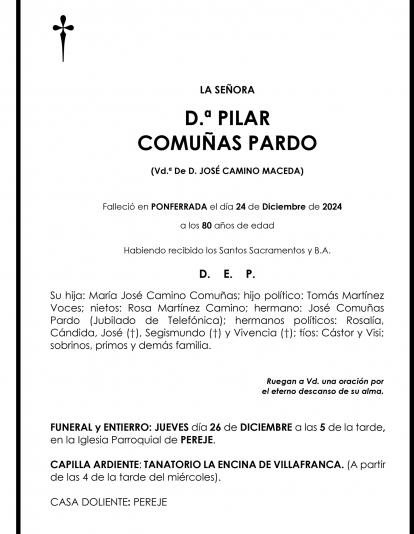 PILAR  COMUÑAS PARDO