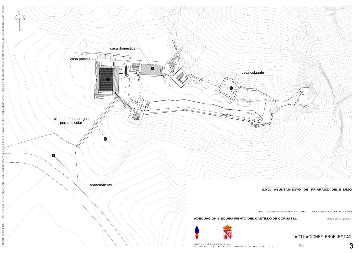 plano actuaciones castillo cornatel