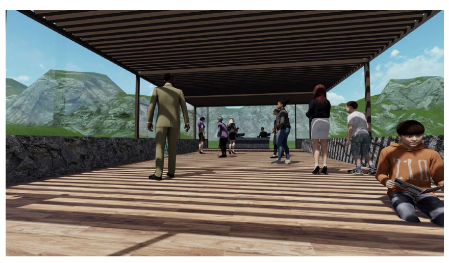 infografía del contenedor que se instalará en el Edificio Palacial