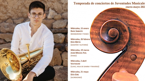 La temporada de Juventudes Musicales del Conservatorio de Ponferrada se abre con un concierto de bombardino y piano