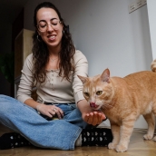 La etóloga y veterinaria sevillana afincada en León Pilar Guerrero, autora de ‘Cómo lograr que tu gato sea feliz’