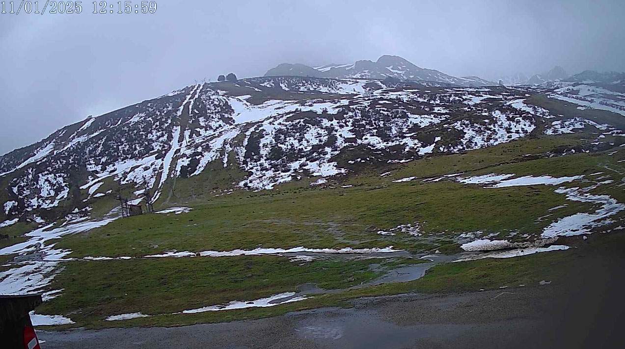 Lluvia y falta de nieve en San Isidro este sábado