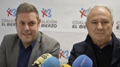 Iván Alonso, portavoz de CB en el Consejo Comarcal del Bierzo, y José Álvarez, presidente de Coalición por El Bierzo, en la rueda de prensa de este martes Iván Alonso, portavoz de CB en el Consejo Comarcal del Bierzo, y José Álvarez, presidente de Coalición por El Bierzo, en la rueda de prensa de este martes