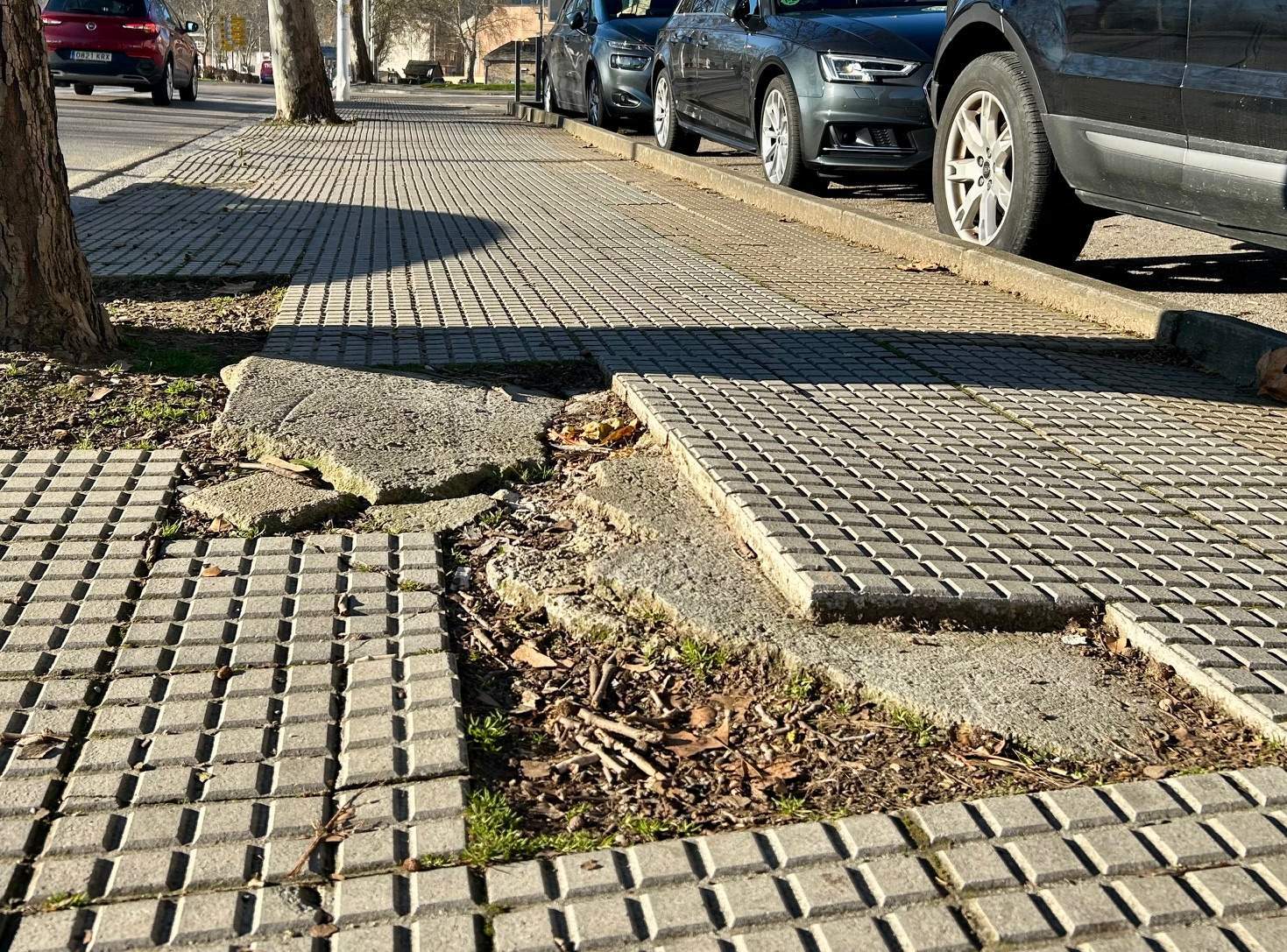 Aceras en la Avda Castillo de Ponferrada Aceras en la Avda Castillo de Ponferrada