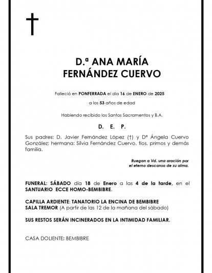 ANA MARÍA FERNÁNDEZ CUERVO