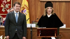 Campillo ICAL. El presidente de la Junta de Castilla y León, Alfonso Fernández Mañueco, asiste al acto de investidura de la nueva rectora de la Universidad de León, Nuria González Álvarez