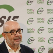 Miriam Chacón ICAL. El presidente nacional de CSIF, Miguel Borra, y el responsable autonómico del sindicato, Benjamín Castro, analizan la situación de la negociación del concierto sanitario de Muface Miriam Chacón ICAL. El presidente nacional de CSIF, Miguel Borra, y el responsable autonómico del sindicato, Benjamín Castro, analizan la situación de la negociación del concierto sanitario de Muface