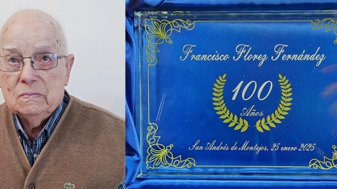 San Andrés de Montejos celebra el 100 cumpleaños de su vecino Francisco Flórez