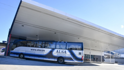 Estación de autobus de Bembibre, autobús Alsa