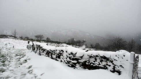 La borrasca Herminia deja un manto de nieve en San Cristobal de Valdueza  (28)