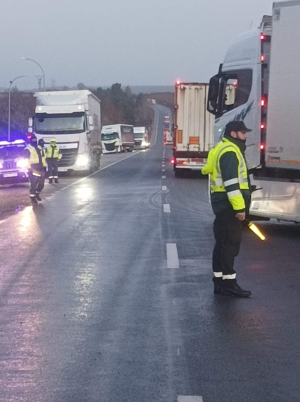 Embolsamiento de camiones en el Manzanal