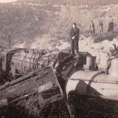 Imagen de archivo del accidente ferroviario de Torre del Bierzo, año 1944