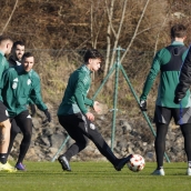 Entrenamiento de la Ponferradina antes del partido contra Unionistas Entrenamiento de la Ponferradina antes del partido contra Unionistas