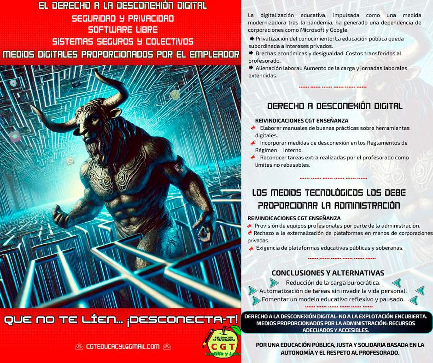 El derecho a la desconexión digital centra la campaña Desconecta-T El derecho a la desconexión digital centra la campaña Desconecta-T