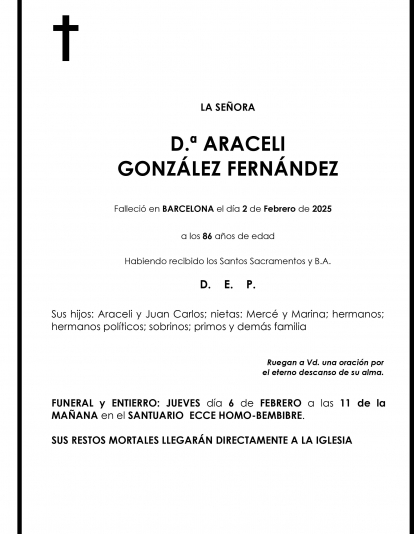 ARACELI GONZALEZ FERNANDEZ