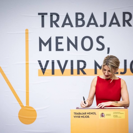 Yolanda Díaz, reducción jornada laboral. Foto @Yolanda Diaz 