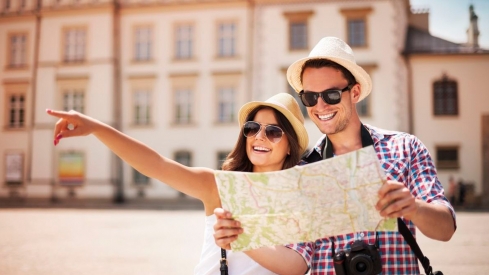 Pareja en viaje de San Valentín Pareja en viaje de San Valentín