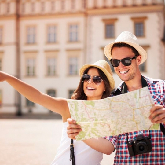 Pareja en viaje de San Valentín Pareja en viaje de San Valentín
