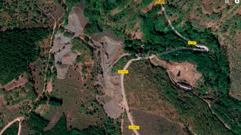 Imagen aérea de la escombrera del Coto Wagner