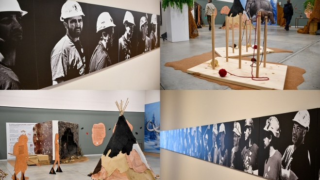 Inauguración de las exposiciones 'La Marcha Negra' y 'Las huellas de Altamira'