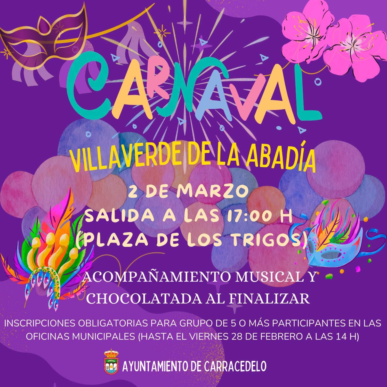 CARTEL CARNAVAL 2025 carracedelo villaverde abadia