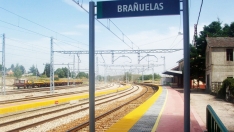 Estación de tren de Brañuelas, en el límite entre El Bierzo y León |