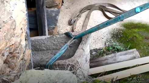 Retirada del sarcófago (imagen RTVE)