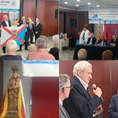 Los bercianos en Cataluña celebraron un botillo de récord presidido por la Virgen de la Encina para rendir homenaje a Silvia Nogaledo y Aurora Rodríguez