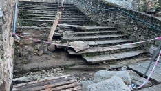 Escalinata colegiata Villafranca del Bierzo .