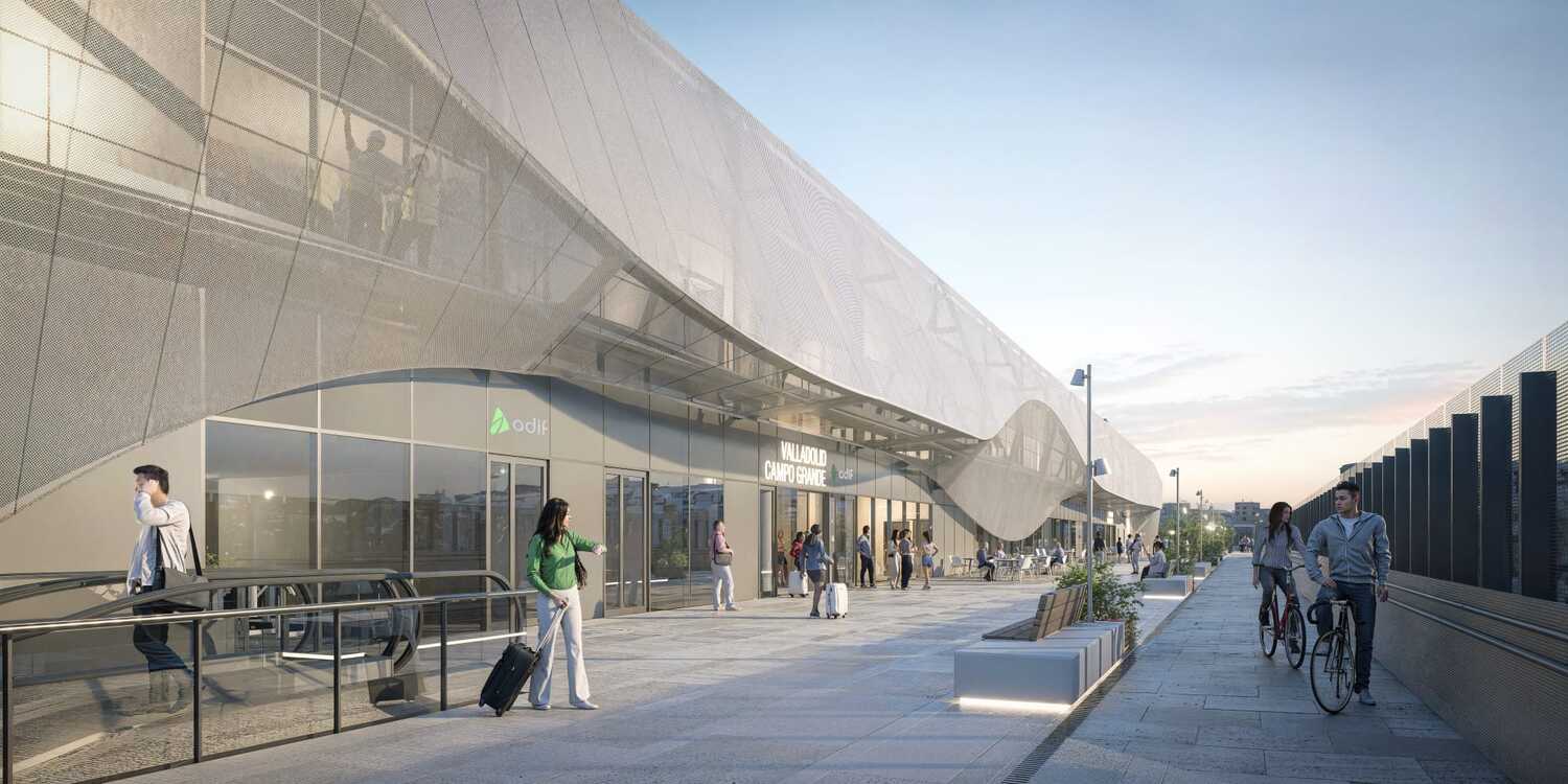 Imagen de la futura estación de tren de Valladolid Campo Grande | Adif Imagen de la futura estación de tren de Valladolid Campo Grande | Adif