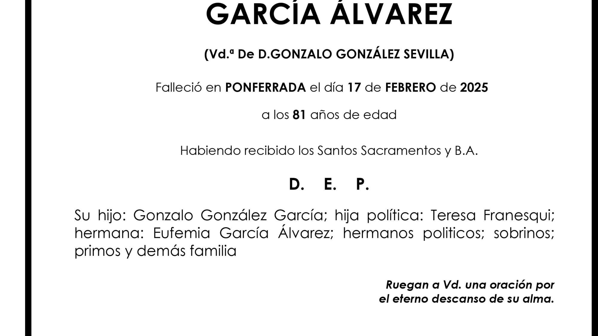 MARIA CARMEN GARCIA ALVAREZ