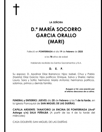 MARÍA SOCORRO  GARCIA ORALLO  (MARI) 