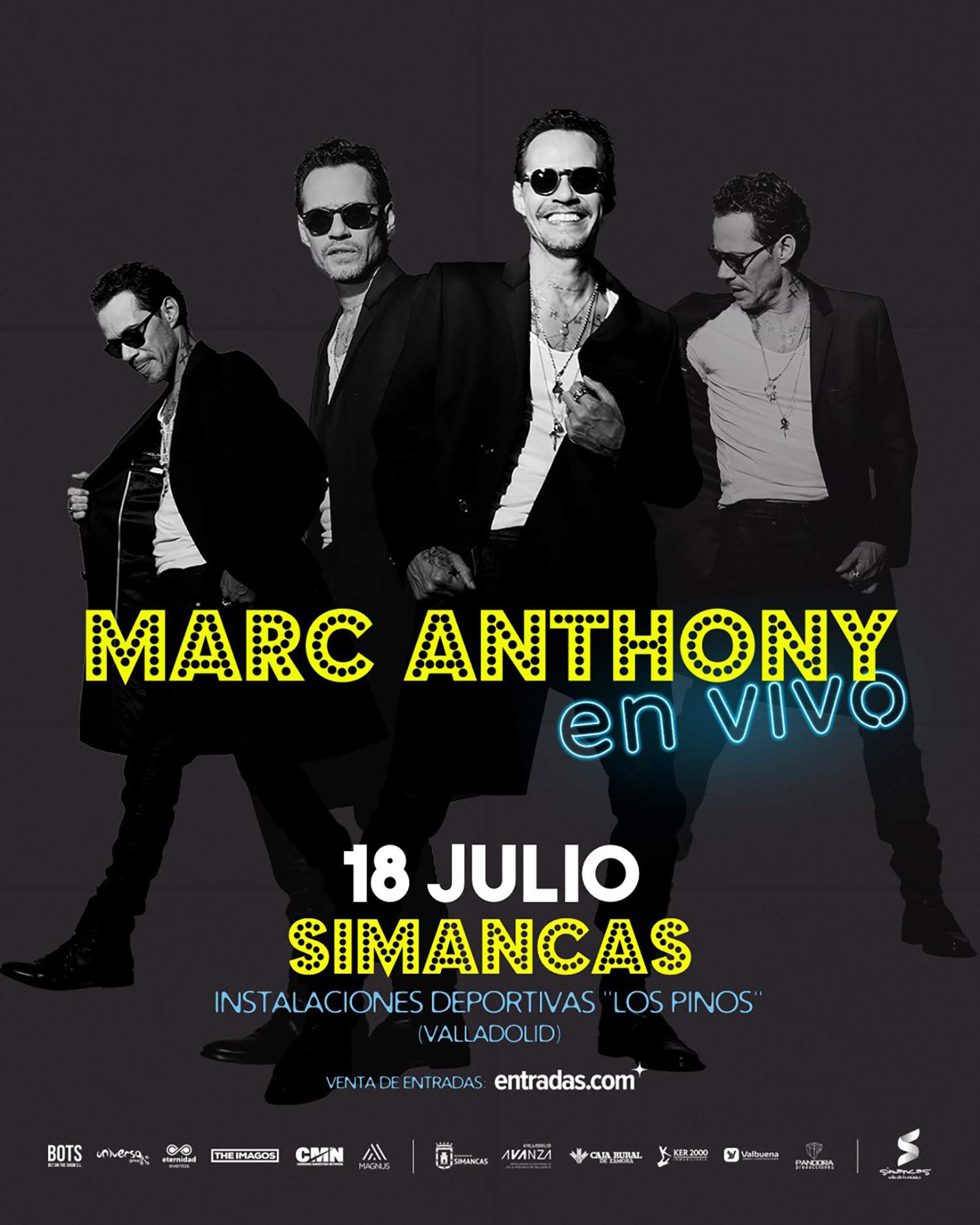 Marc Anthony actuará el 18 de julio en el festival Simancas Villa de la Música.