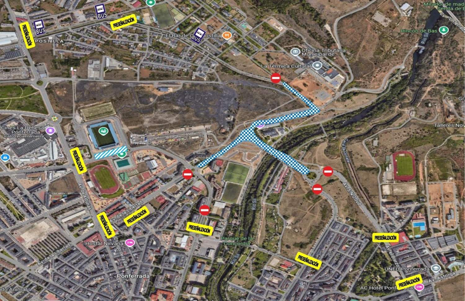 Cortes y desvíos del tráfico en Ponferrada por el Rally de la Mencía