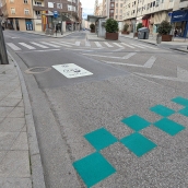 La ZBE de Ponferrada delimita el área protegida con la señalización horizontal en su perímetro